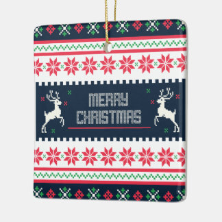 Frohe Weihnachtsklamotten Keramikornament