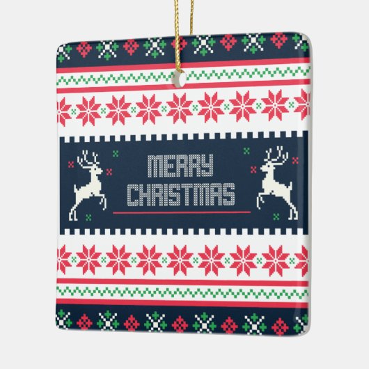 Frohe Weihnachtsklamotten Keramikornament (Links)