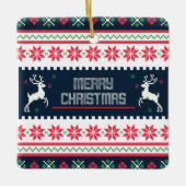 Frohe Weihnachtsklamotten Keramikornament (Vorderseite)