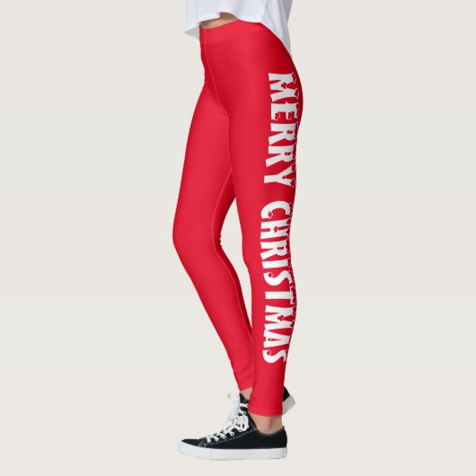 Frohe Weihnachtsklassik rot Leggings (Links)