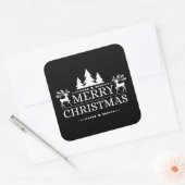 Frohe Weihnachtskleber Quadratischer Aufkleber (Umschlag)