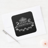 Frohe Weihnachtskleber Quadratischer Aufkleber (Umschlag)