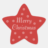 Frohe Weihnachtskleber Stern-Aufkleber (Vorderseite)