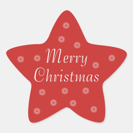 Frohe Weihnachtskleber Stern-Aufkleber (Vorderseite)