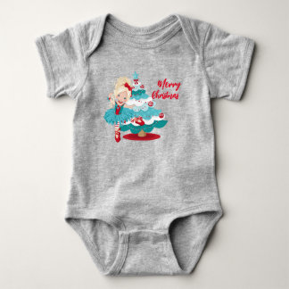 Frohe Weihnachtskleider Baby Strampler