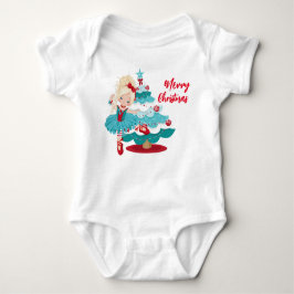 Frohe Weihnachtskleider Baby Strampler