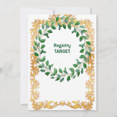 Frohe Weihnachtskleider Gold Frame Party Einladung (Rückseite)