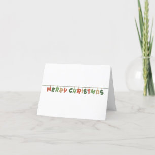 Frohe Weihnachtsklingbriefe einfaches Design Karte