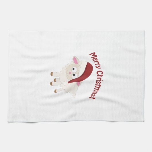 Frohe Weihnachtsklinke Handtuch (Horizontal)