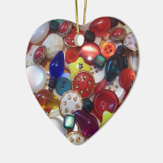 Frohe Weihnachtsknöpfe Ornament (Links)