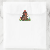 Frohe Weihnachtskobra-Schlange Dreieckiger Aufkleber (Tasche)