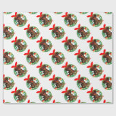 Frohe Weihnachtskobra-Schlange Geschenkpapier (Flach)