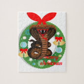 Frohe Weihnachtskobra-Schlange Puzzle (Vertikal)