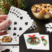Frohe Weihnachtskobra-Schlange Spielkarten (In Situ)