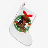 Frohe Weihnachtskobra-Schlange Strumpf Kleiner Weihnachtsstrumpf (Vorderansicht (hängend))