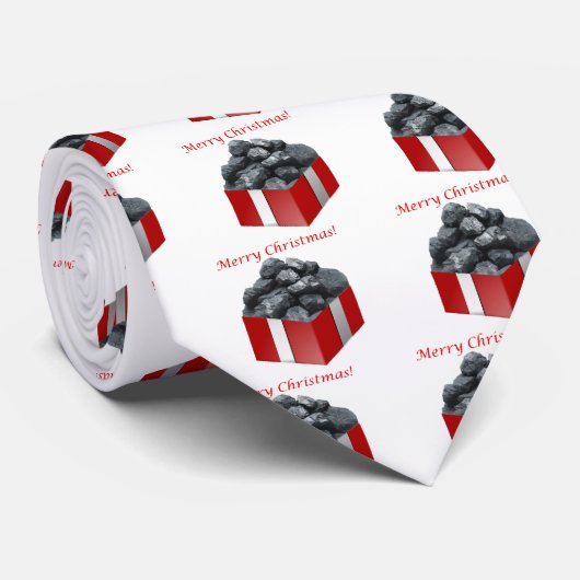 Frohe Weihnachtskohle Gegenwart Krawatte (Gerollt)