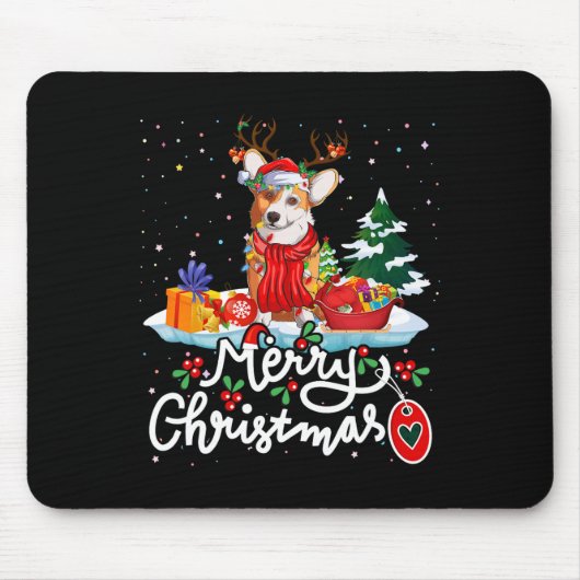 Frohe Weihnachtskostüme Reindeer Niedlich Santa Co Mousepad (Vorne)