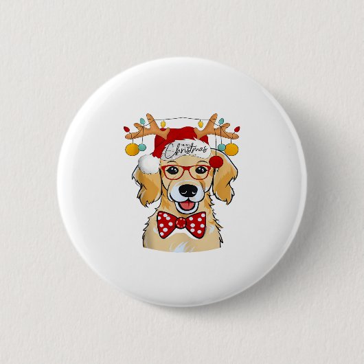 Frohe Weihnachtskostüme Reindeer Niedlicher Weihna Button (Vorderseite)