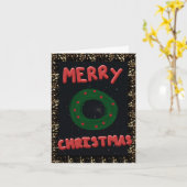 Frohe Weihnachtskranz Karte (Gelbe Blume)