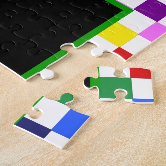 Frohe Weihnachtskranz Personalisiert farbenfroh Puzzle (Seite)