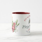 Frohe Weihnachtskranzkerze Freude für die Welt Tasse (Zentrum)