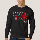 Frohe Weihnachtskreuz Christlich Religiös Sweatshirt (Vorderseite)