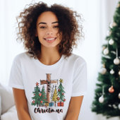 Frohe Weihnachtskreuz und T - Shirt Bäume