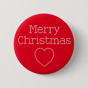 Frohe Weihnachtskreuzstickerei Button
