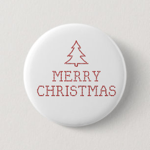 Frohe Weihnachtskreuzstickerei Button