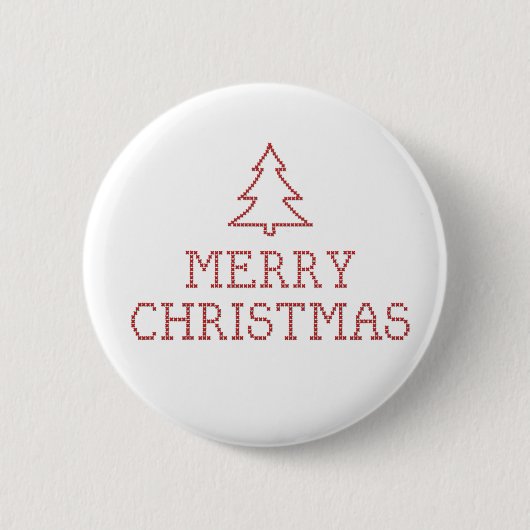 Frohe Weihnachtskreuzstickerei Button (Vorderseite)