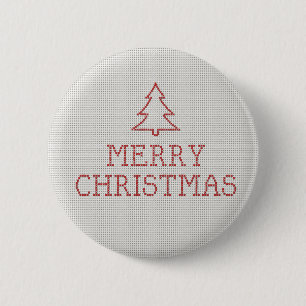 Frohe Weihnachtskreuzstickerei Button