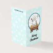 Frohe Weihnachtskrippe Baby Jesus Snowman (Vorderseite)