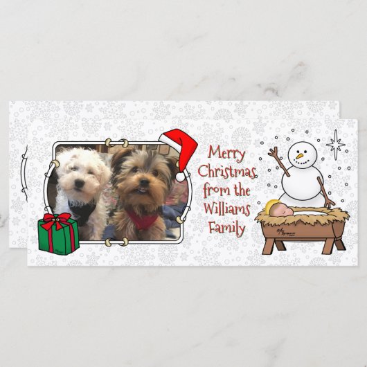 Frohe Weihnachtskrippe Baby Jesus Snowman (Vorne/Hinten)