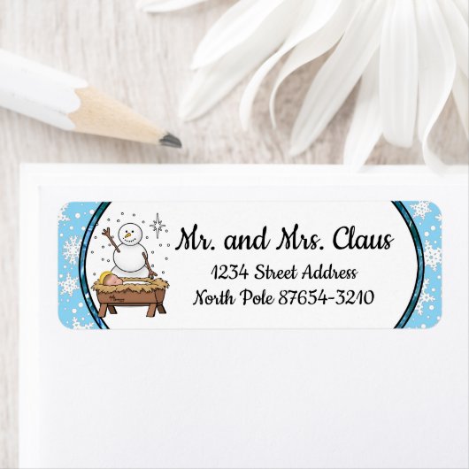 Frohe Weihnachtskrippe Baby Jesus Snowman (Insitu)