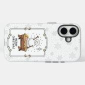 Frohe Weihnachtskrippe Baby Jesus Snowman Case-Mate iPhone Hülle (Rückseite (Horizontal))