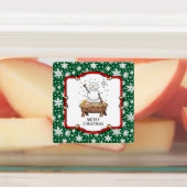 Frohe Weihnachtskrippe Baby Jesus Snowman Etiketten (Befestigt)