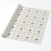 Frohe Weihnachtskrippe Baby Jesus Snowman Geschenkpapier (Ungerollt)