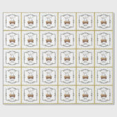 Frohe Weihnachtskrippe Baby Jesus Snowman Geschenkpapier (Flach)