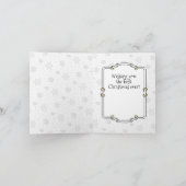 Frohe Weihnachtskrippe Baby Jesus Snowman Karte (Innenseite)