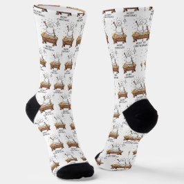 Frohe Weihnachtskrippe Baby Jesus Snowman Socken