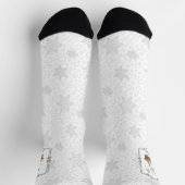 Frohe Weihnachtskrippe Baby Jesus Snowman Socken (Oben)