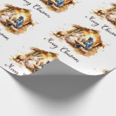 Frohe Weihnachtskrippe Geschenkpapier (Ecke)