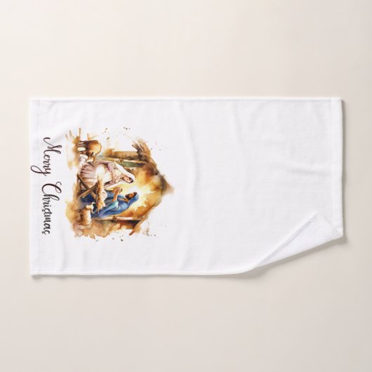 Frohe Weihnachtskrippe Handtuch (Handtuch)