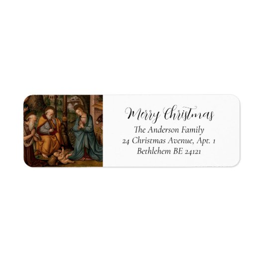 Frohe Weihnachtskrippe Klassische Religiöse Feiert (Vorne)