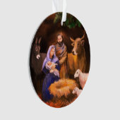 Frohe Weihnachtskrippe Ornament (Vorderseite)