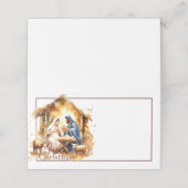 Frohe Weihnachtskrippe Platzkarte (Außenseite Aufgefaltet)