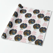 Frohe Weihnachtskrippe Szene Anpassbare Namen Geschenkpapier (Ungerollt)