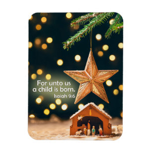 Frohe Weihnachtskrippe unter Star Magnet