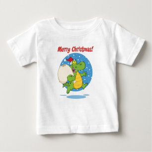 Frohe Weihnachtskrokodile Santa Urlaub Baby T-shirt