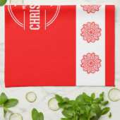 Frohe Weihnachtsküche Handtuch (Gefaltet)